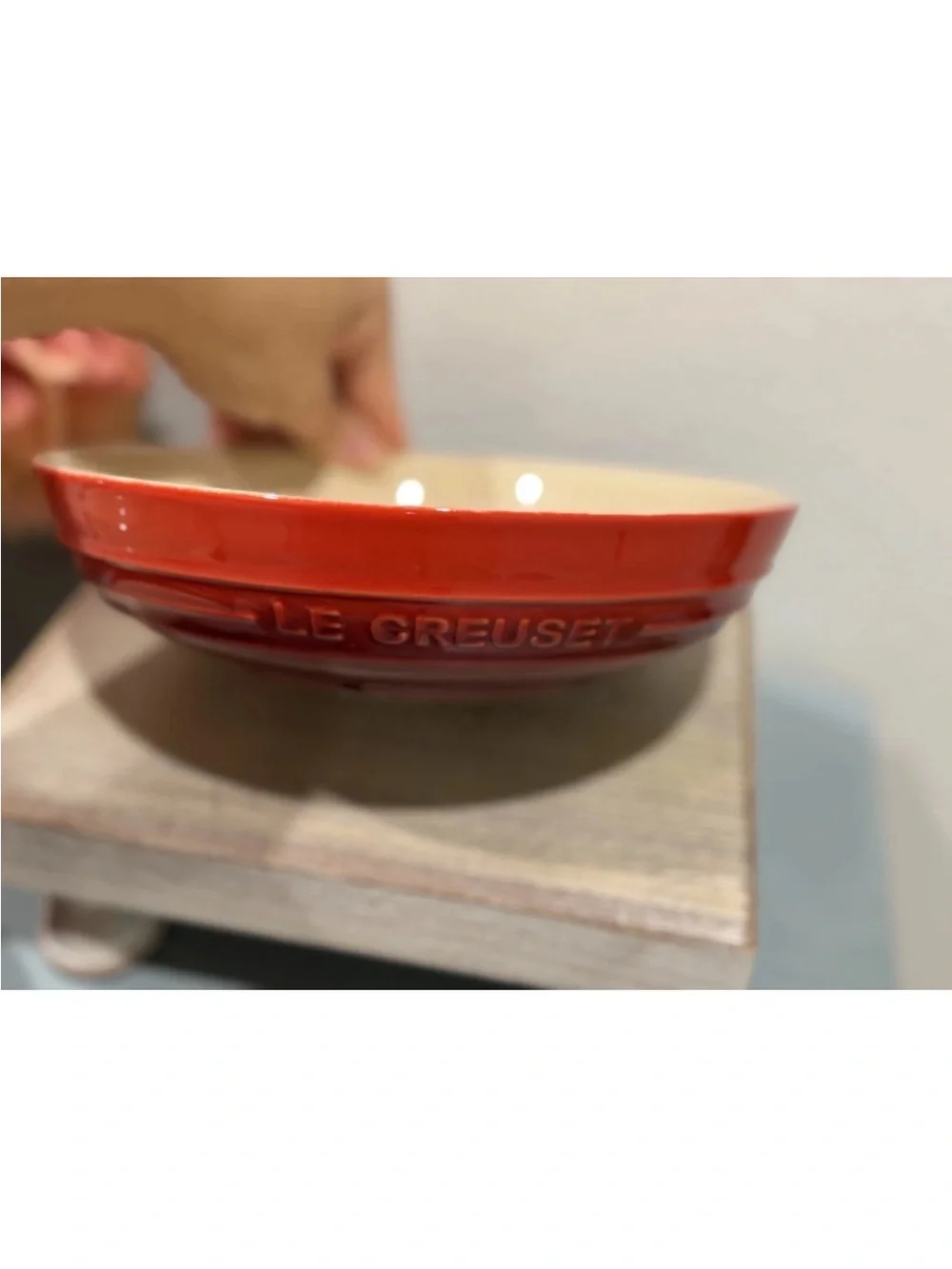 Set of 4 Le Creuset Deep Round Dish Plate 20cm Cerise - second choix NWT